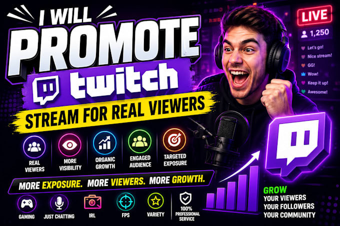 promote your twitch stream for real viewers