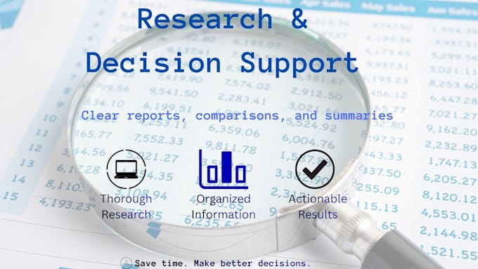 research and organize information into clear reports