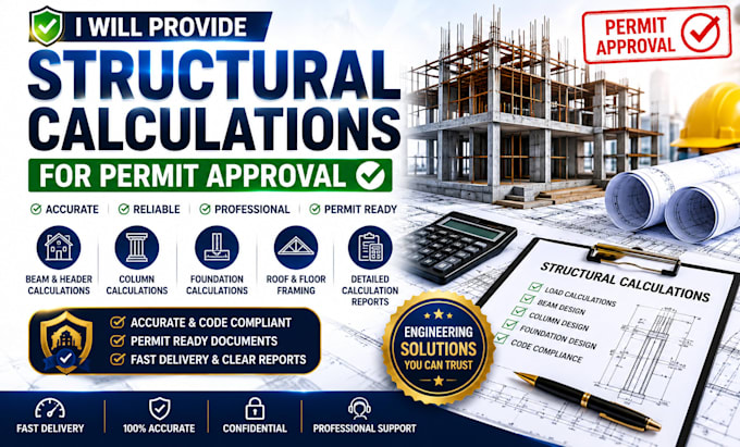 provide professional structural calculations for building permit approval