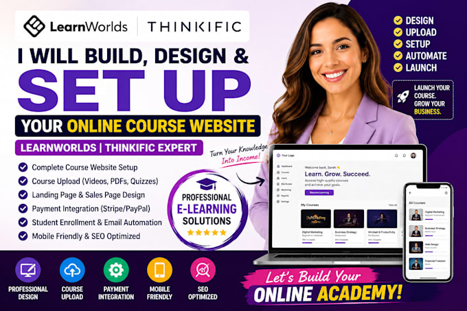 do learnworld thinkific course upload build learnworld thinkific online website