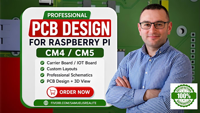 design pcb for raspberry pi cm4 cm5, arduino, esp32 and iot projects