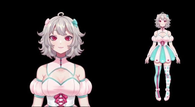create 3d character models, vtuber anime, 3d rigging, vroid or vrchat, vrm rig