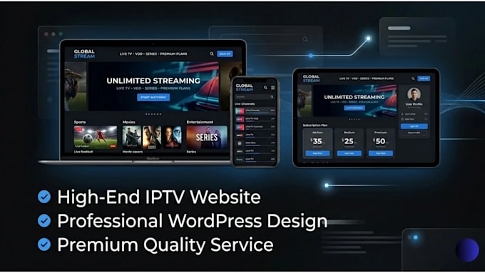 create ip tv website reseller seller website