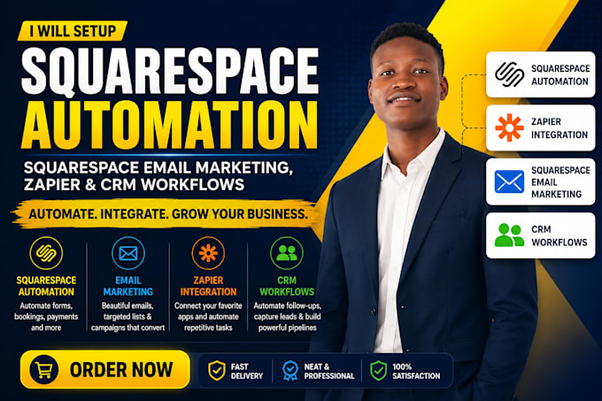 do squarespace automation, squarespace email marketing, zapier and CRM workflows