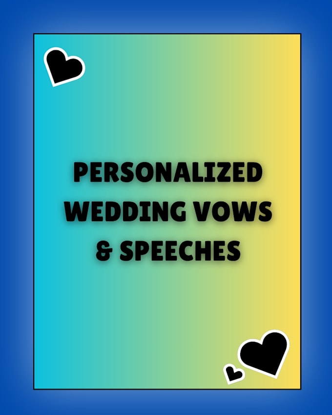 write heartfelt wedding vows or a memorable wedding toast