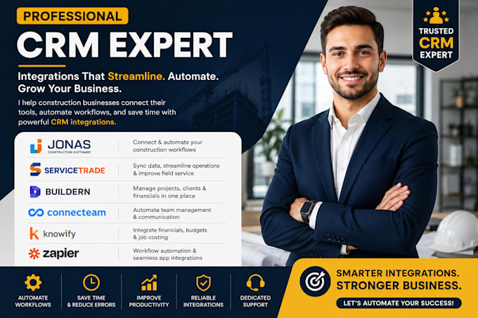 jonas construction servicetrade buildern connecteam knowify zapier integration