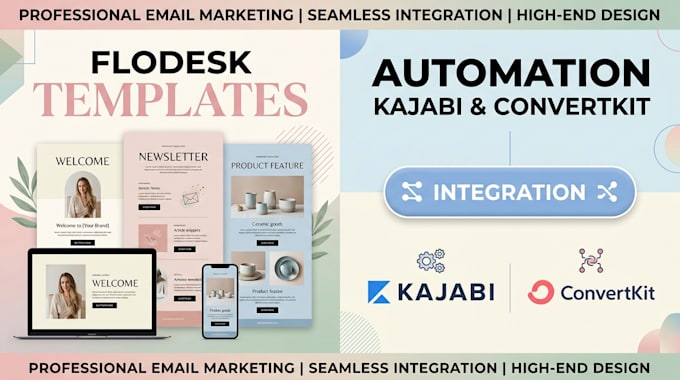 create flodesk integration with kajabi or convertkit flodesk email templates