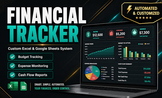 create financial tracker spreadsheet in excel or google sheets