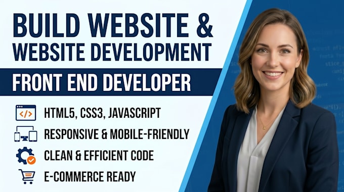 build website, website development, front end developer, frontend developer