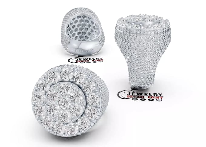 make custom cluster diamond ring, solitaire ring, iced out halo ring, pavé ring