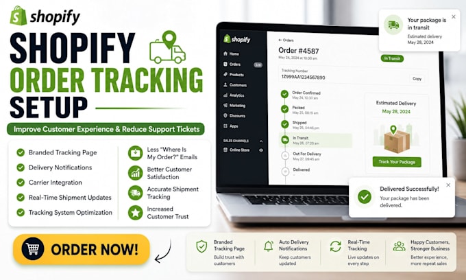 setup shopify order tracking track123 17track parcelwill aftership trackingmore