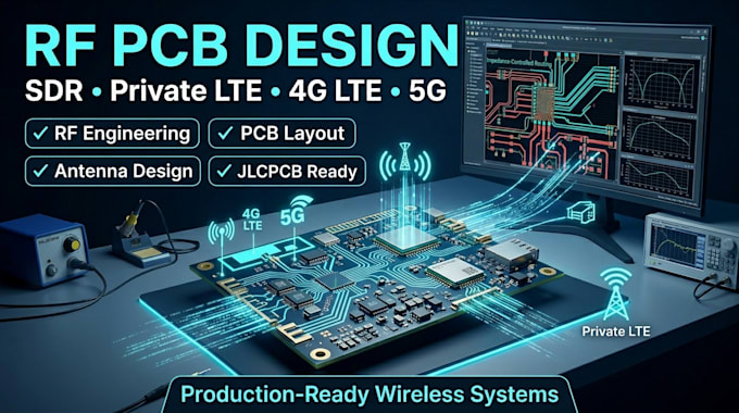 design rf pcb for sdr, private lte, 4g lte, 5g and wireless systems
