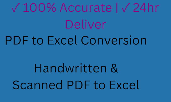 do data entry and excel work with accuracy