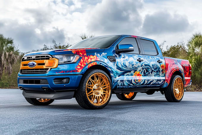 design modern car, van wrap design