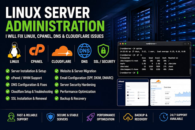 fix linux, cpanel, dns and cloudflare issues