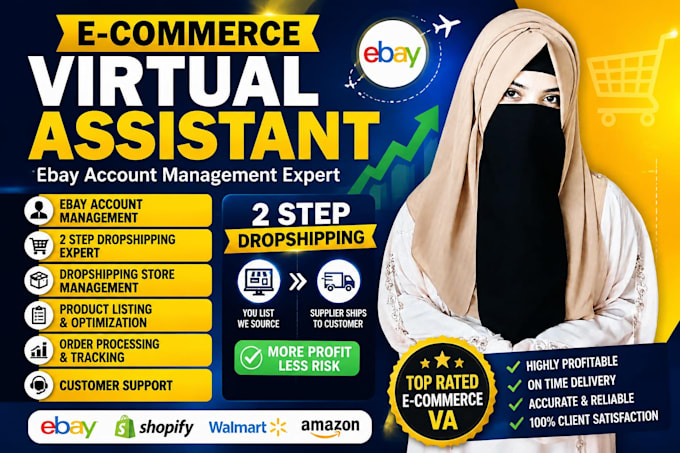 be your ebay 2 step dropshipping virtual asistant for product listing