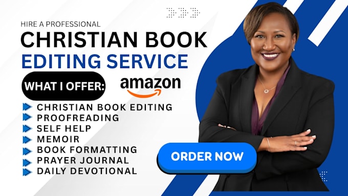 edit, proofread, format christian book devotionals journals memoirs for amazon