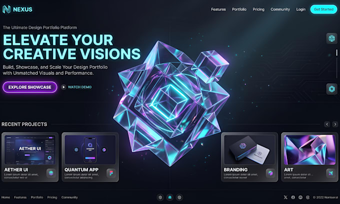 design a 3d interactive website threejs or webflow spline site