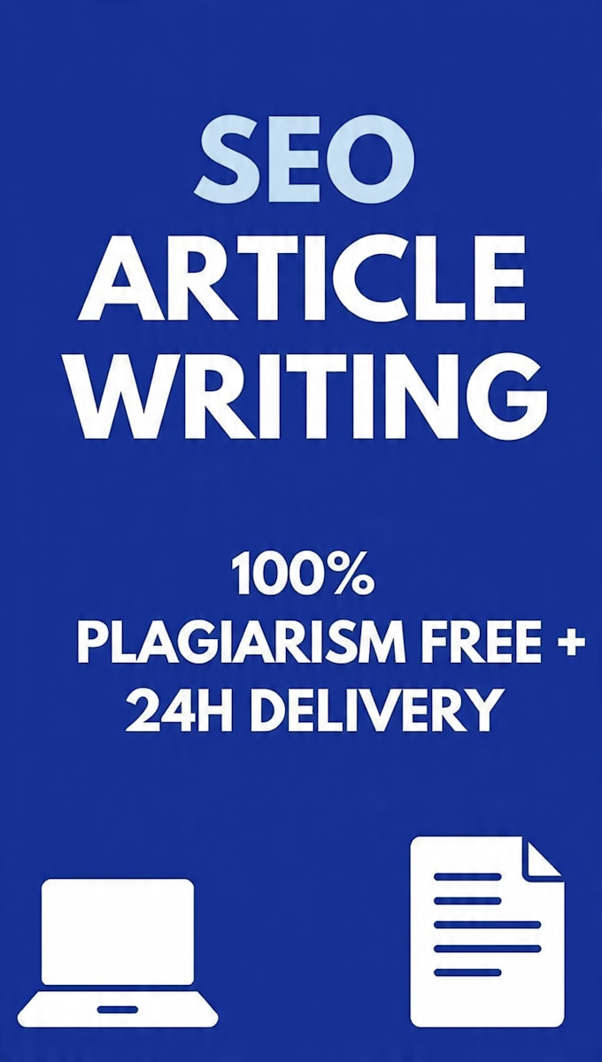 write SEO optimized articles and blog posts for your website