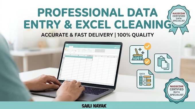 Do perfect data entry and excel data cleaning by Sahiltechhub22k | Fiverr