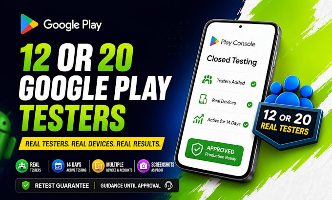 12 testers user testing usability test and app testing fast
