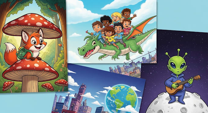 draw cartoon illustrations for you