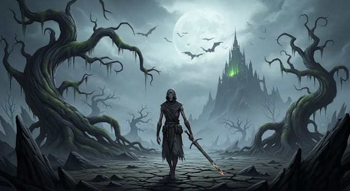 dark fantasy illustrations and concept art