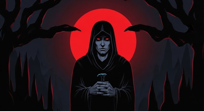 create dark art illustration