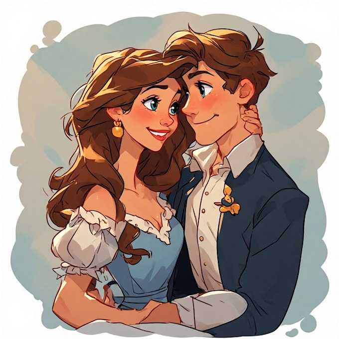 design couple portrait wedding portrait art