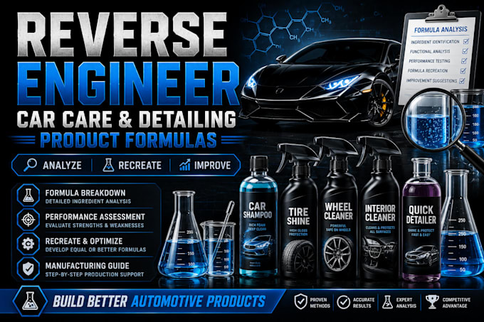 reverse engineer car care and detailing product formulas