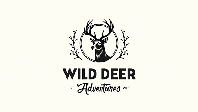 design awesome wild deer mascot logo only 15 hours