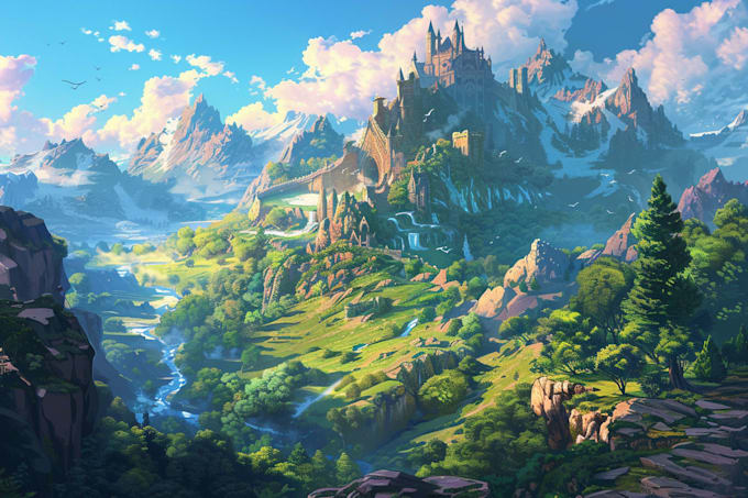 design stunning fantasy landscape