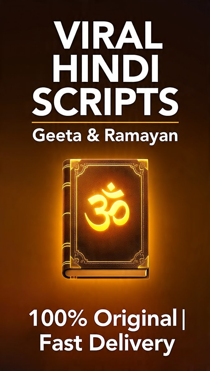 write engaging hindi spiritual youtube script on geeta ramayan