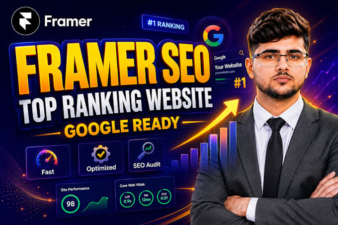 design a professional framer website with SEO optimization and animations