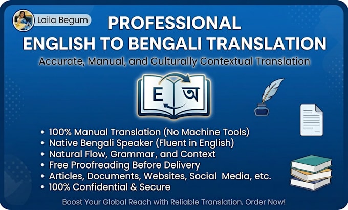 do professional english to bengali translation work