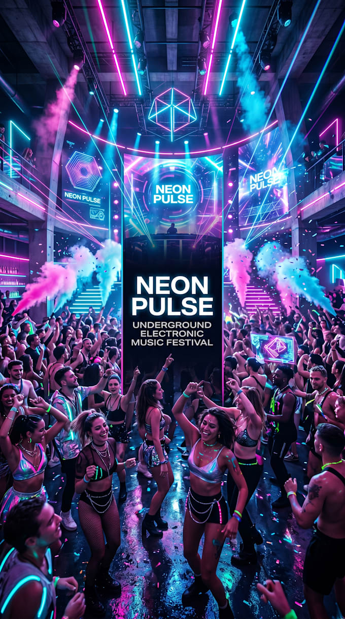design event club dj concert flyer or poster
