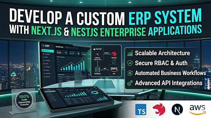 develop a custom erp system using nextjs and nestjs
