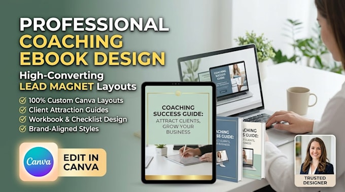 create coaching ebook design canva professional lead magnet layout