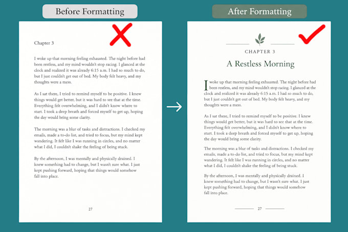 format your book interior layout and ebook for amazon KDP