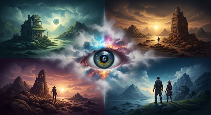 draw a surrealist or fantasy illustration
