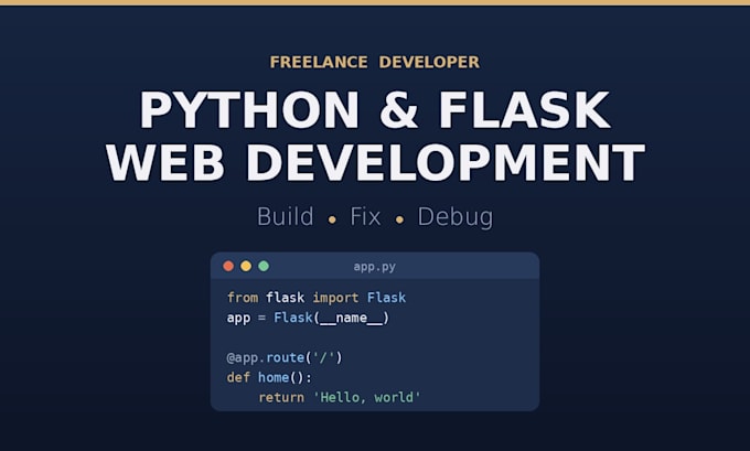 develop fix and debug your python fask web app