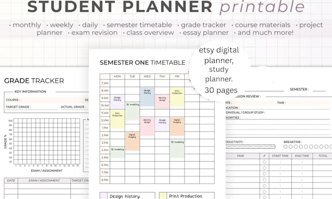 create student planner, study tracker, assignment dashboard google sheets  api