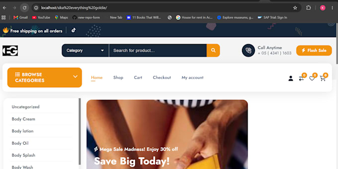 build proffessional and responsive eccommerce website