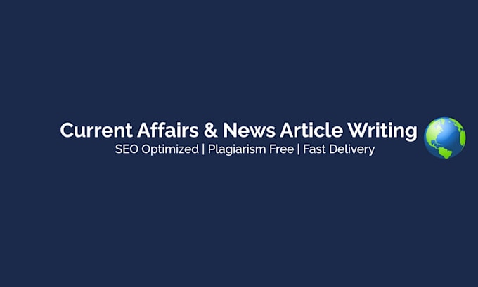 write news articles and current affairs content
