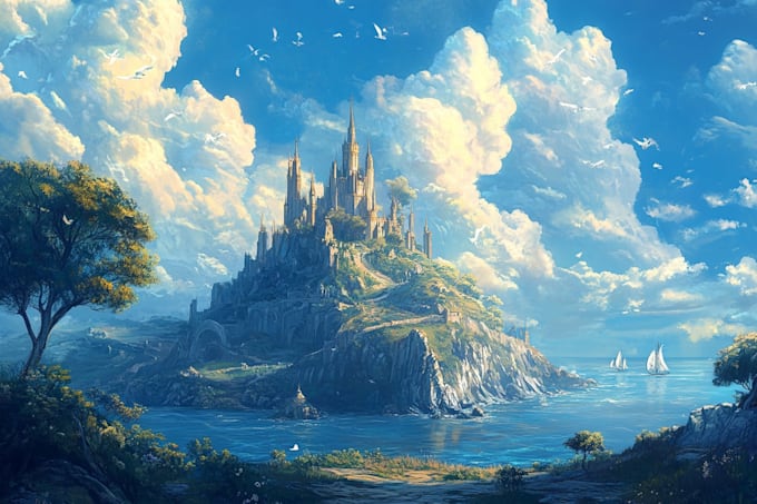 do a fantasy landscape