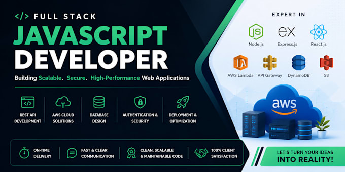 develop nodejs rest apis and AWS serverless applications