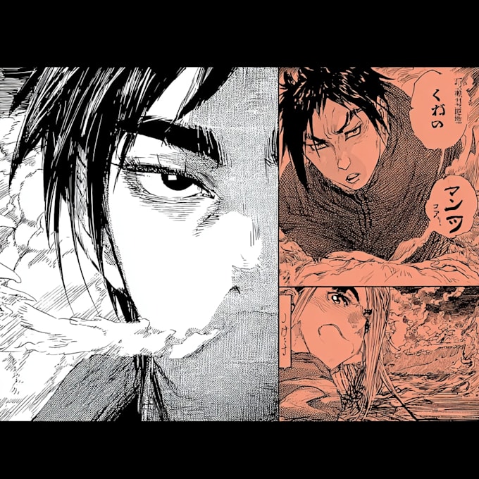 illustrate manga story chapters with professional