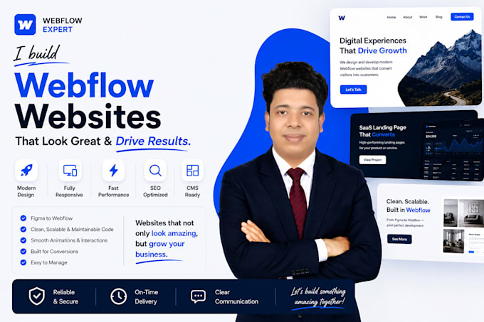 be your webflow developer for website design and webflow development