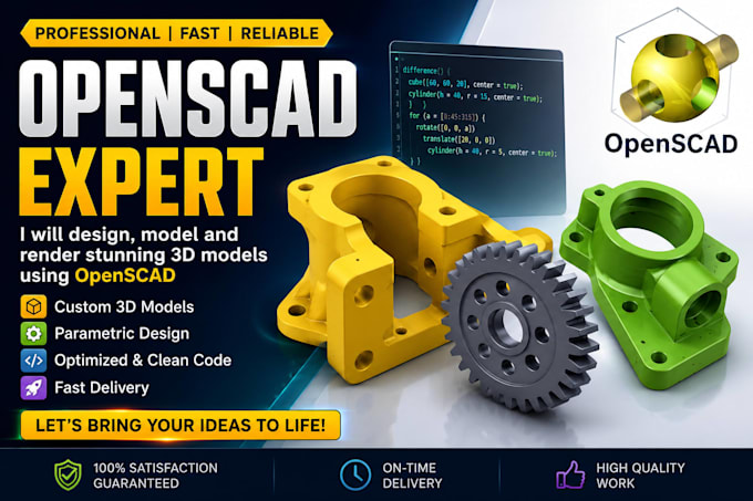 create parametric 3d models and custom designs in openscad