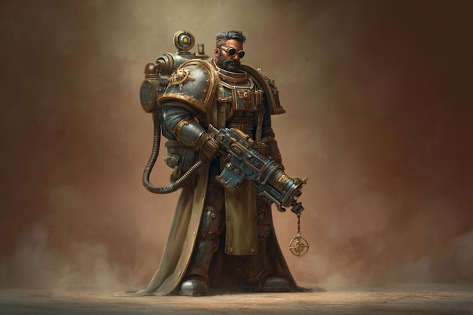 draw a fantasy or warhammer 40k character
